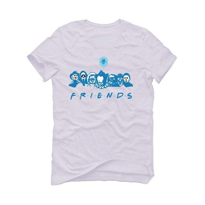Nike Dunk Low "Dark Marina Blue" White T-Shirt (F R I E N D S)
