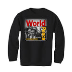 Air Jordan 7 “Citrus” 2022 Retro | illcurrency Black T-Shirt (WORLD PEACE)