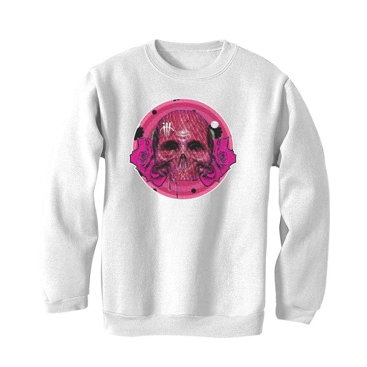 Air Jordan 12 “Hyper Pink” 2021 White T-Shirt (skull roses) - illCurrency Sneaker Matching Apparel