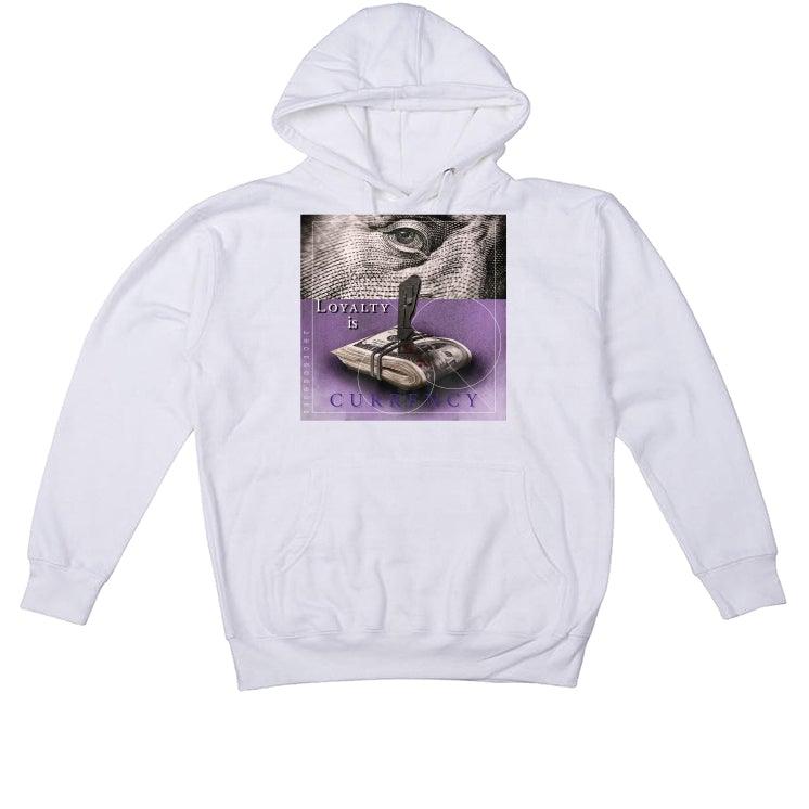 Air Jordan 1 Retro High OG “Court Purple” 2021 White T-Shirt (LOYALTY IS CURRENCY) - illCurrency Sneaker Matching Apparel