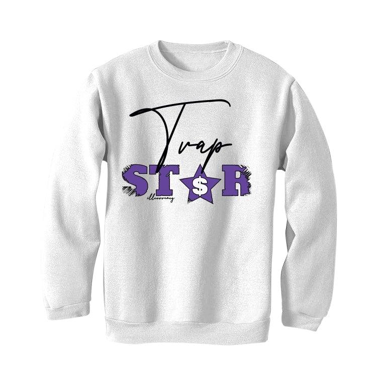 Air Jordan 1 Retro High OG “Court Purple” White T-Shirt (Trap Star) - illCurrency Sneaker Matching Apparel