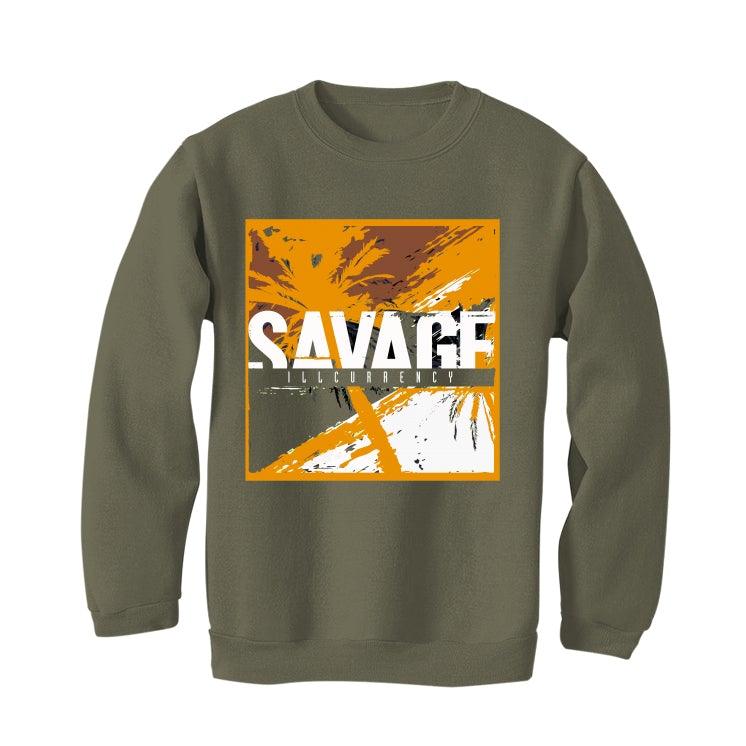 Nike Dunk Low Dusty Olive Gold Military Green T-Shirt (Savage Illcurrency) - illCurrency Sneaker Matching Apparel