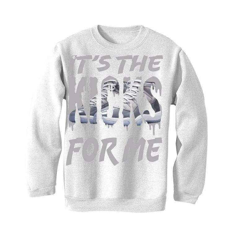 Air Jordan 11 Retro 'Cool Grey' 2021 White T-Shirt (It’s The Kicks For Me) - illCurrency Sneaker Matching Apparel