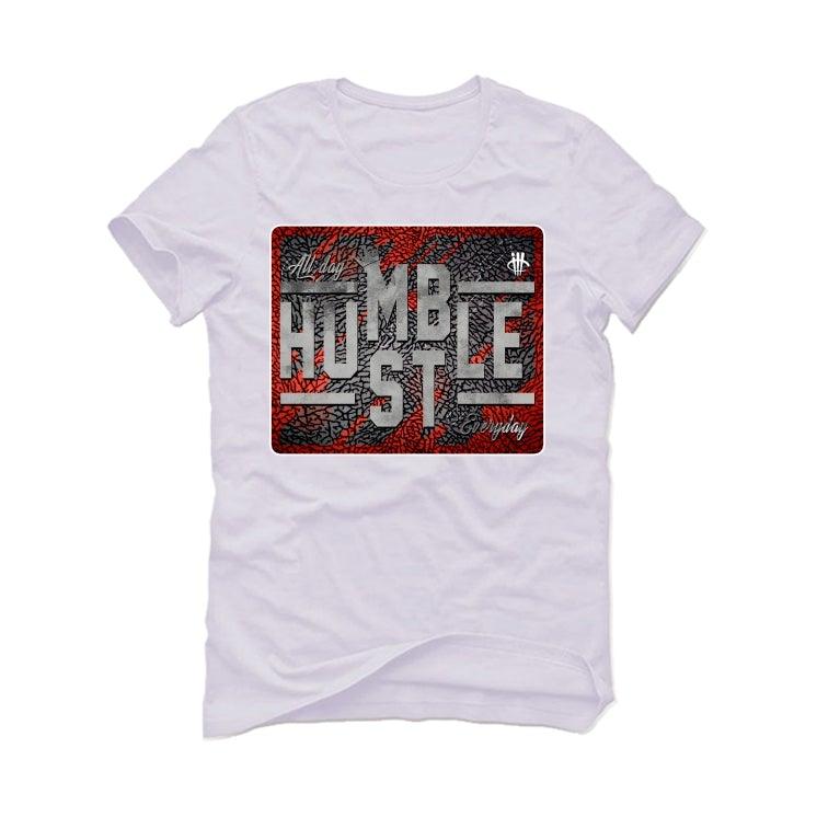 Air Jordan 3 Denim ‘Fire Red’ 2020 White T-Shirt (always hustle) - illCurrency Sneaker Matching Apparel