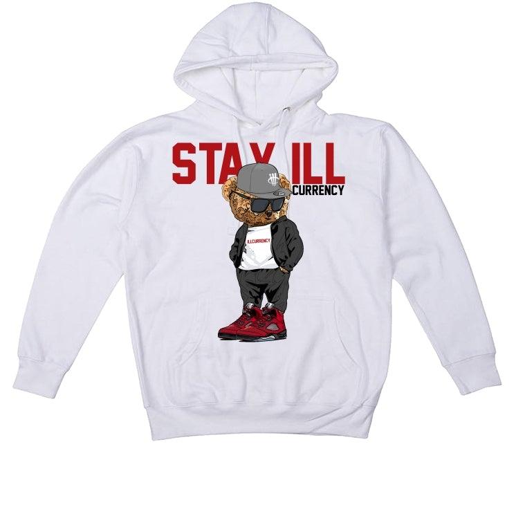 Air Jordan 5 Raging Bull White T-Shirt (Stay ill Bear) - illCurrency Sneaker Matching Apparel