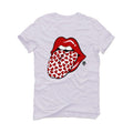 Air Jordan 1 “Bred Patent” White T-Shirt (HEART TONGUE) - illCurrency Sneaker Matching Apparel