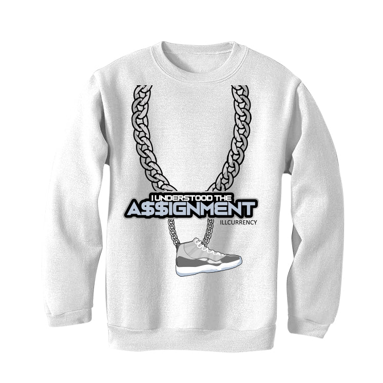 Air Jordan 11 Retro 'Cool Grey' 2021 White T-Shirt (I UNDERSTOOD THE ASSIGNMENT)