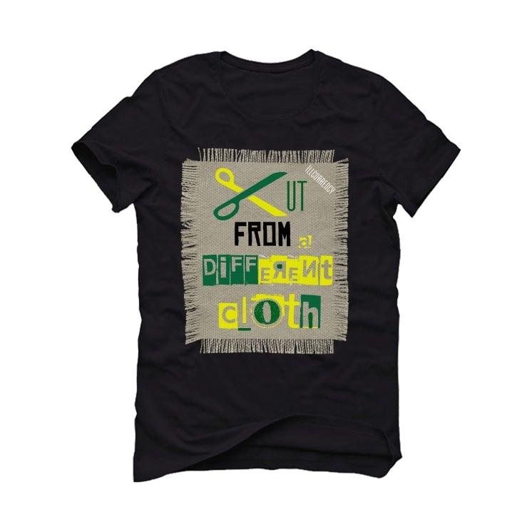 Air Jordan 5 “Oregon apple green” 2020 Black T-Shirt (Cut from a different cloth) - illCurrency Sneaker Matching Apparel