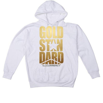 Air Jordan 1 Mid SE “Metallic Gold” 2020 White T-Shirt (GOLD STANDARD)
