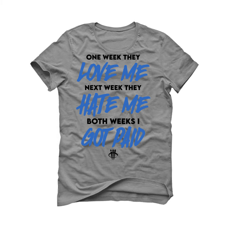 Air Jordan 1 High OG “True Blue” Grey T-Shirt (Paid)