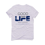 Air Jordan 4 “Midnight Navy” White T-Shirt (Bad Choices)