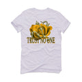 Air Jordan 1 High OG “Taxi” White T-Shirt (TRUST NO ONE)