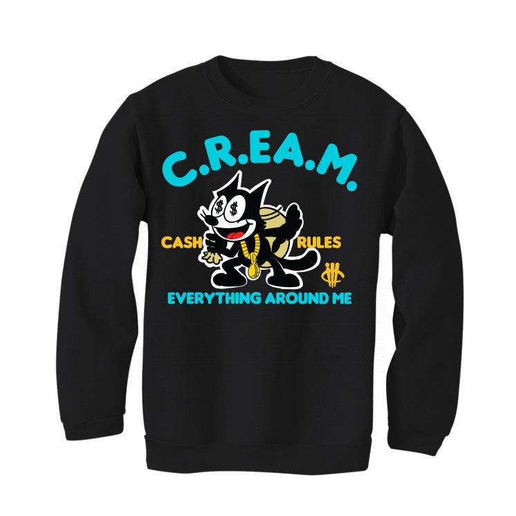 Air Jordan 5 Aqua - Black T-Shirt (CREAM)