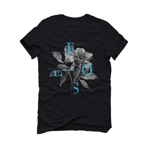 Adidas Yeezy Boost 700 MNVN Bright Cyan Black T-Shirt (Roses) - illCurrency Sneaker Matching Apparel
