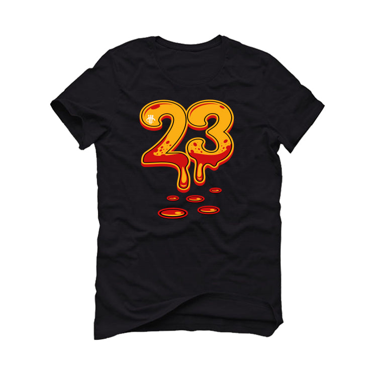 Air Jordan 7 “Citrus” 2022 Retro | illcurrency Black T-Shirt (DRIPPY 23)
