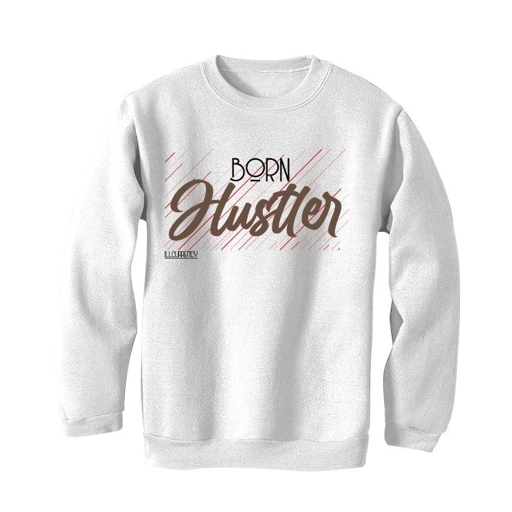 Air Jordan 1 High "Black Mocha" 2020 White T-Shirt (Born Hustler) - illCurrency Sneaker Matching Apparel