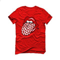 Air Jordan 1 “Bred Patent” Red T-Shirt (HEART TONGUE) - illCurrency Sneaker Matching Apparel
