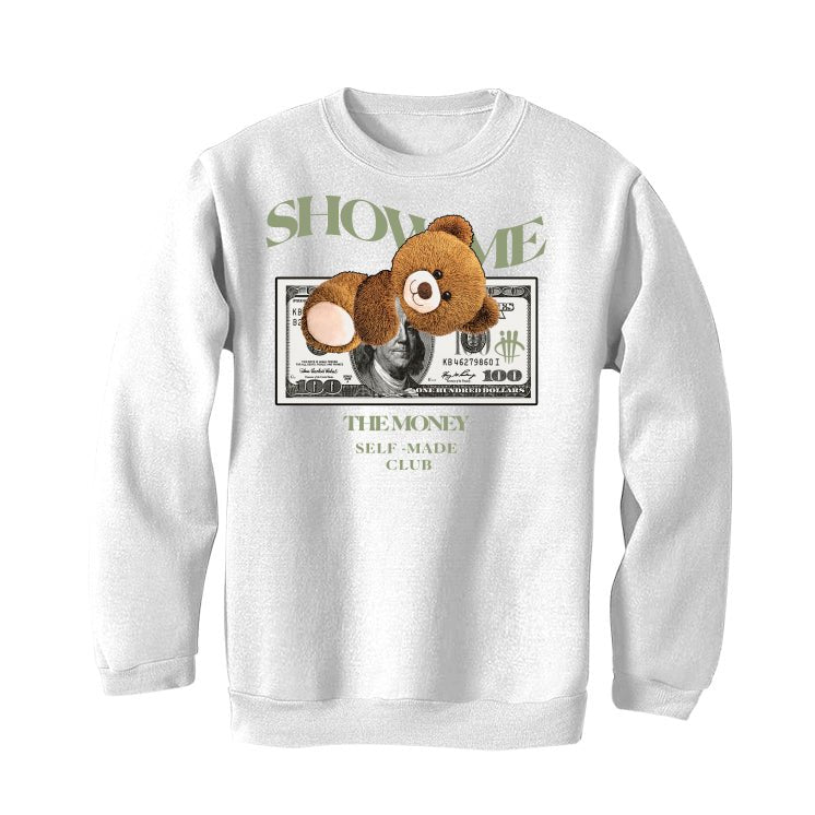 Air Jordan 4 Seafoam aka “Oil Green” - White T-Shirt (SHOW ME)