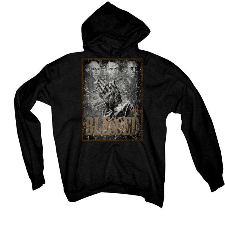 Air Jordan 1 Mid Hits The Trail With Earthy Brown( CHOCOLATE) Black T-Shirt (BLESSED FORTUNE) - illCurrency Sneaker Matching Apparel
