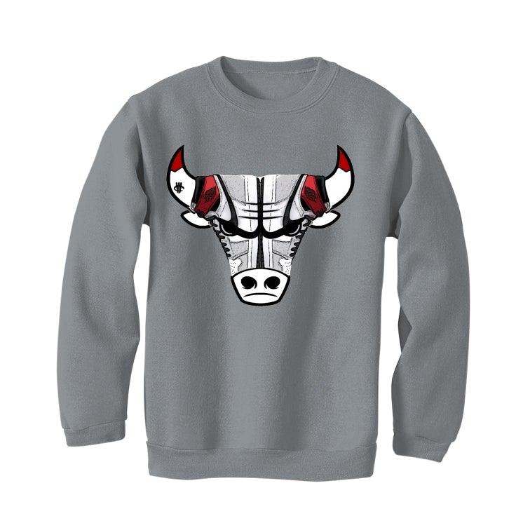 AIR JORDAN 1 HIGH OG “LIGHT SMOKE GREY” Grey T-Shirt (Bulls head kicks) - illCurrency Sneaker Matching Apparel