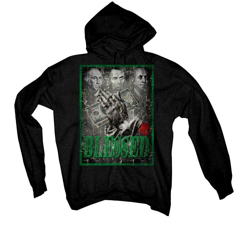 Air Jordan OG HIGH PINE GREEN 2020 Black T-Shirt (BLESSED FORTUNE) - illCurrency Sneaker Matching Apparel