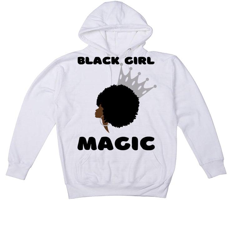 Air Jordan 11 Retro 'Cool Grey' 2021 White T-Shirt (Black Girl Magic) - illCurrency Sneaker Matching Apparel