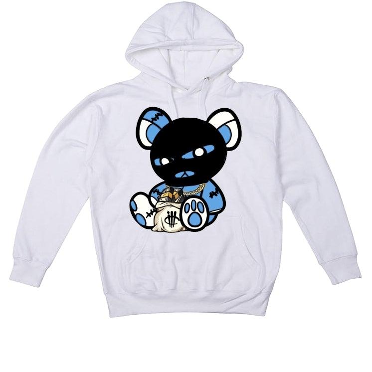 Air Jordan 9 University Blue 2020 White T-Shirt (Masked Teddy ) - illCurrency Sneaker Matching Apparel