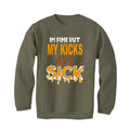 Nike Dunk Low Dusty Olive Gold Military Green T-Shirt (Im fine but my kicks are sick) - illCurrency Sneaker Matching Apparel