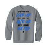 Air Jordan 1 High OG “True Blue” Grey T-Shirt (Paid)