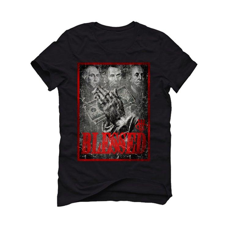 Air Jordan 4 “Red Thunder” Black T-Shirt (BLESSED FORTUNE) - illCurrency Sneaker Matching Apparel
