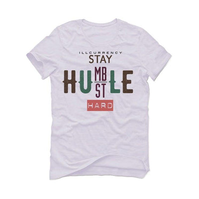 Air Jordan 1 High OG Hand Crafted White T-Shirt (Stay humble hustle hard)