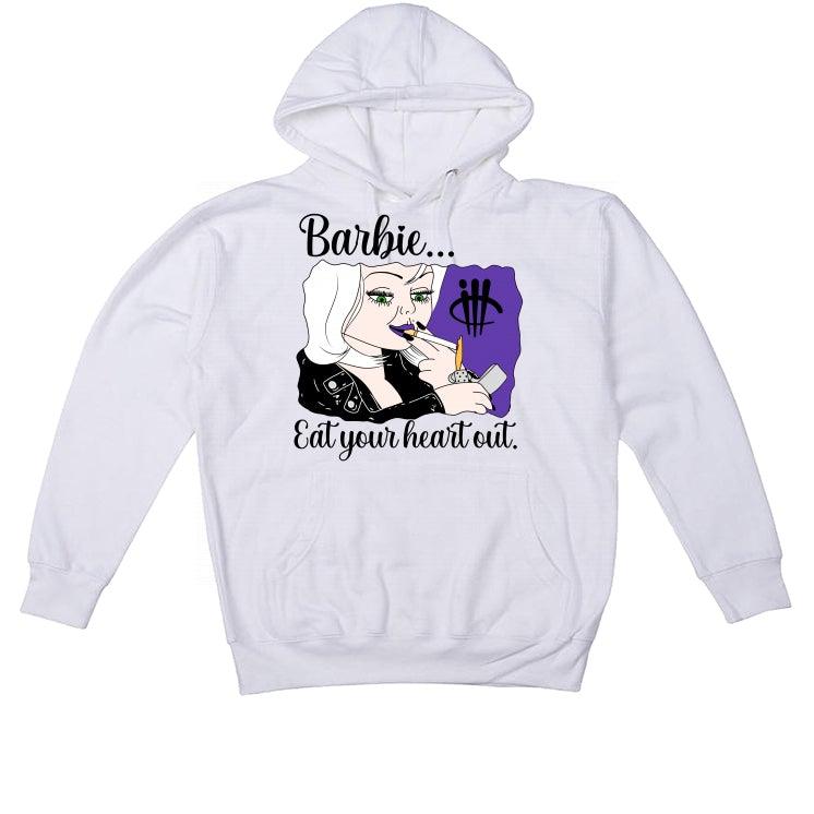 Air Jordan 13 “Court Purple” White T-Shirt (EAT YOUR HEART OUT) - illCurrency Sneaker Matching Apparel