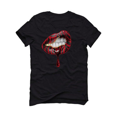 Nike Dunk High University Red Black T-Shirt (LIPS UNSEALED)