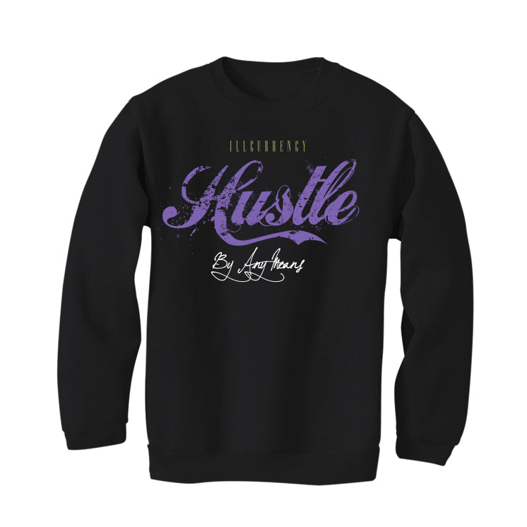 Air Jordan 4 “Canyon Purple” Black T-Shirt (Hustle By Any Means)