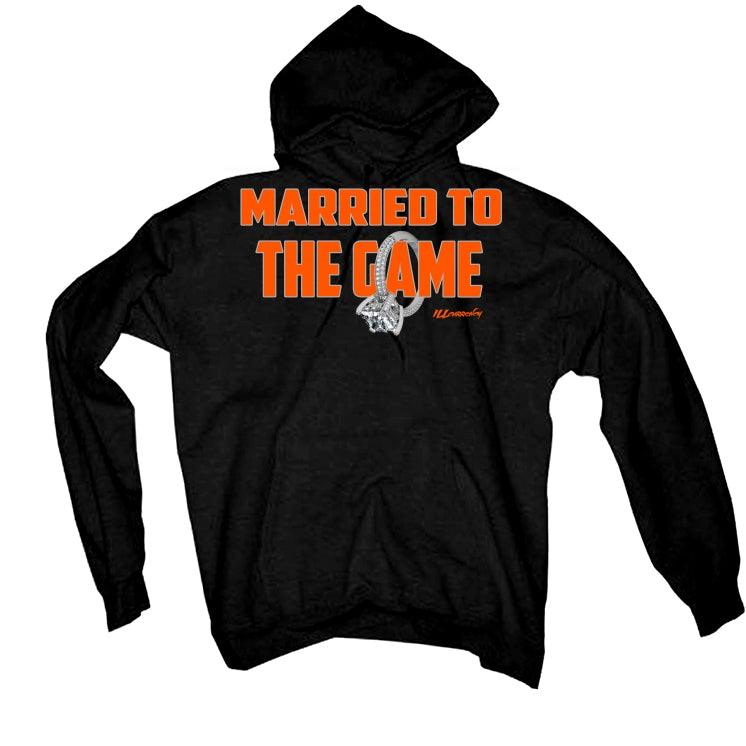 Air Jordan 1 High OG “Electro Orange” 2021 Black T-Shirt (Married to the game) - illCurrency Sneaker Matching Apparel