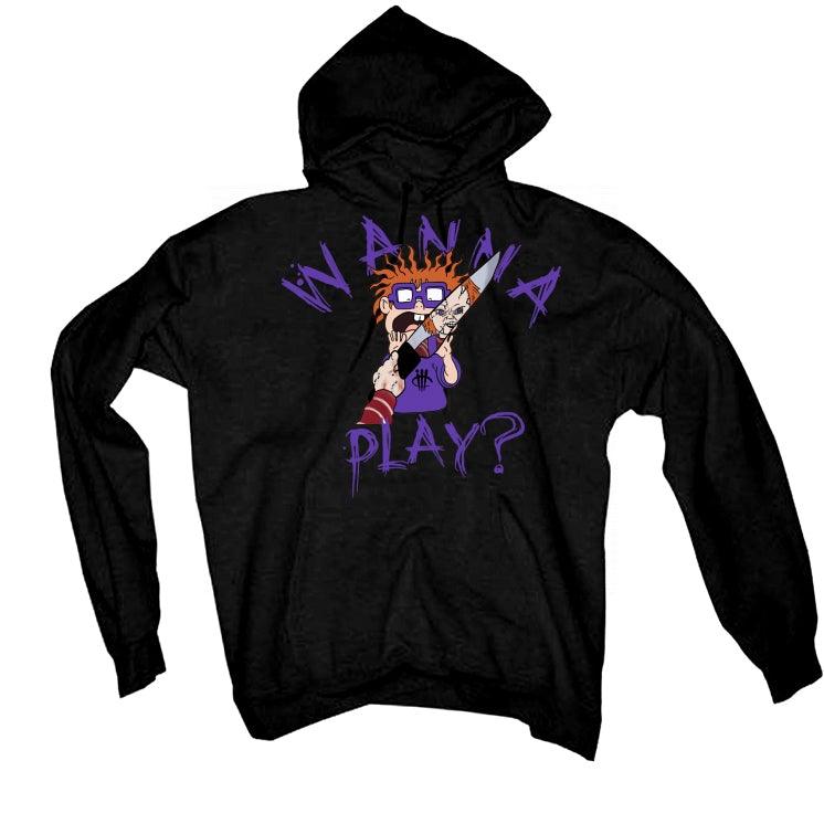 Air Jordan 13 “Court Purple” Black T-Shirt (WANNA PLAY) - illCurrency Sneaker Matching Apparel