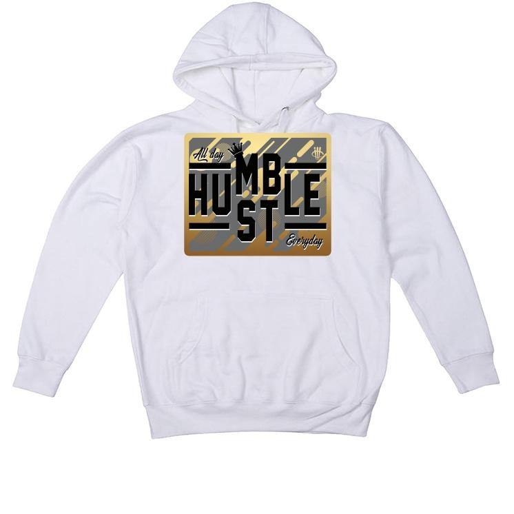 Air Jordan 1 Mid SE “Metallic Gold” 2020 White T-Shirt (ALWAYS HUSTLE) - illCurrency Sneaker Matching Apparel