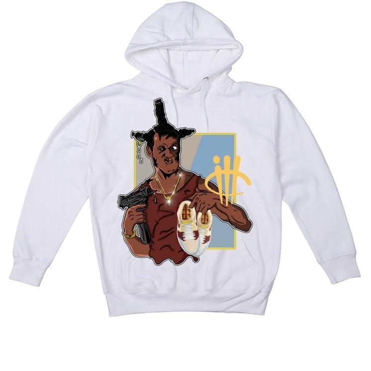 Air Jordan 1 Mid Fearless (Maison Chateau Rouge) White T-Shirt (LOC) - illCurrency Sneaker Matching Apparel