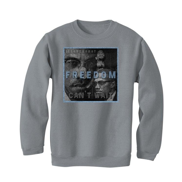 Air Jordan 11 Retro 'Cool Grey' 2021 Grey T-Shirt (FREEDOM CAN'T WAIT) - illCurrency Sneaker Matching Apparel