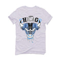 Air Jordan 5 “UNC” White T-Shirt (Bulls head chicago)