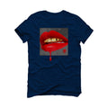 Supreme x Nike SB Dunk High “Navy/Red” Navy Blue T-Shirt (LIPSTICK)