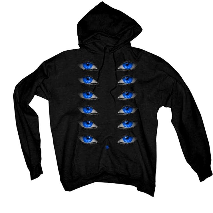 Air Jordan 1 Retro High OG “Game Royal” 2020 Black T-Shirt (Eyes) - illCurrency Sneaker Matching Apparel
