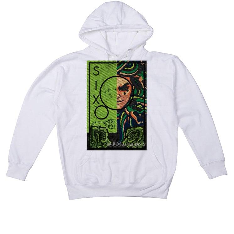 Air Jordan 6 “Electric Green” White T-Shirt (LA MEDUSSA) - illCurrency Sneaker Matching Apparel