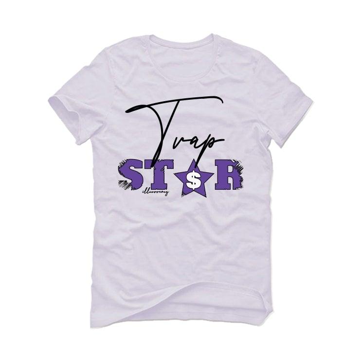 Air Jordan 1 Retro High OG “Court Purple” White T-Shirt (Trap Star) - illCurrency Sneaker Matching Apparel