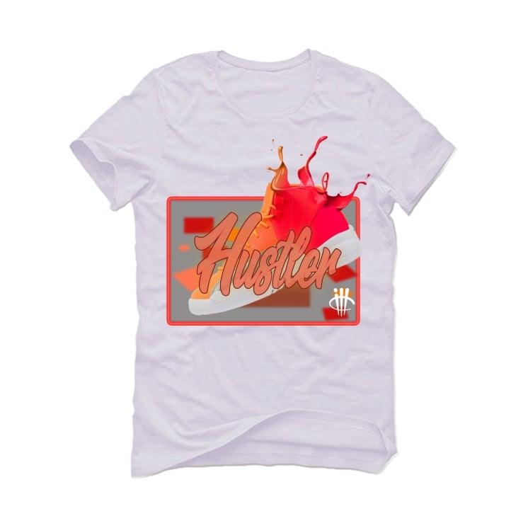 Air Jordan 12 GS Hot Punch White T-Shirt (hustler shoe) - illCurrency Sneaker Matching Apparel