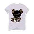 Air Jordan 1 High "Black Mocha" 2020 White T-Shirt (Masked Teddy) - illCurrency Sneaker Matching Apparel