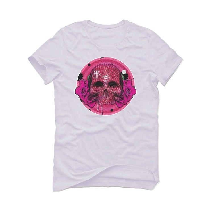 Air Jordan 12 “Hyper Pink” 2021 White T-Shirt (skull roses) - illCurrency Sneaker Matching Apparel