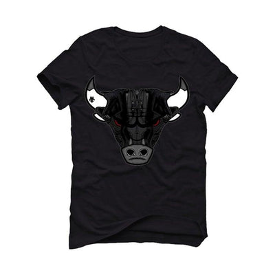 Air Jordan 4 Black Cat "2020" Black T-Shirt (Bulls head kicks)