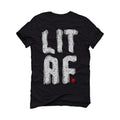 Air Jordan 3 White Cement Reimagined - Black T-Shirt (Lit Af)