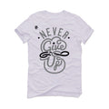 Air Jordan 12 “Stealth” White T-Shirt (Never give up)